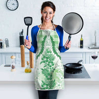 Aloha Hawaii Palaka Apron Green Plumeria Lei - Polynesian Pride