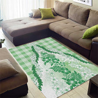Aloha Hawaii Palaka Area Rug Green Plumeria Lei - Polynesian Pride