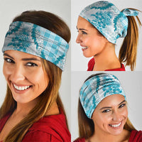 Aloha Hawaii Palaka Neck Gaiter Blue Plumeria Lei - Polynesian Pride