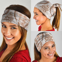 Aloha Hawaii Palaka Neck Gaiter Beige Plumeria Lei - Polynesian Pride