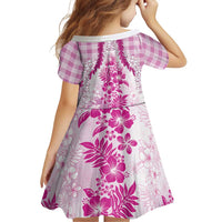 Aloha Hawaii Palaka Family Matching Mermaid Dress and Hawaiian Shirt Pink Plumeria Lei LT05 - Polynesian Pride