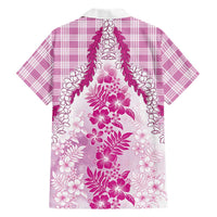 Aloha Hawaii Palaka Family Matching Mermaid Dress and Hawaiian Shirt Pink Plumeria Lei LT05 - Polynesian Pride