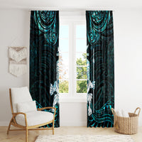 New Zealand Maori Taiaha Window Curtain Tiki Warrior Paua Shell LT05 - Polynesian Pride
