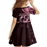 New Zealand Valentine Family Matching Off The Shoulder Long Sleeve Dress and Hawaiian Shirt Aroha Sweet Pink Piwakawaka LT05 - Polynesian Pride