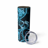 New Zealand Valentine Skinny Tumbler Aroha Cyan Piwakawaka LT05 - Polynesian Pride