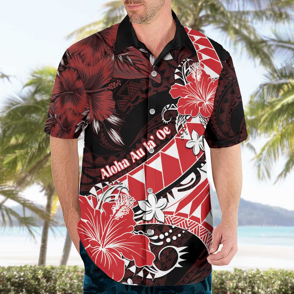 Personalised Hawaii Valentine Day Hawaiian Shirt Polynesian Hibiscus Art Style Red LT05 - Polynesian Pride