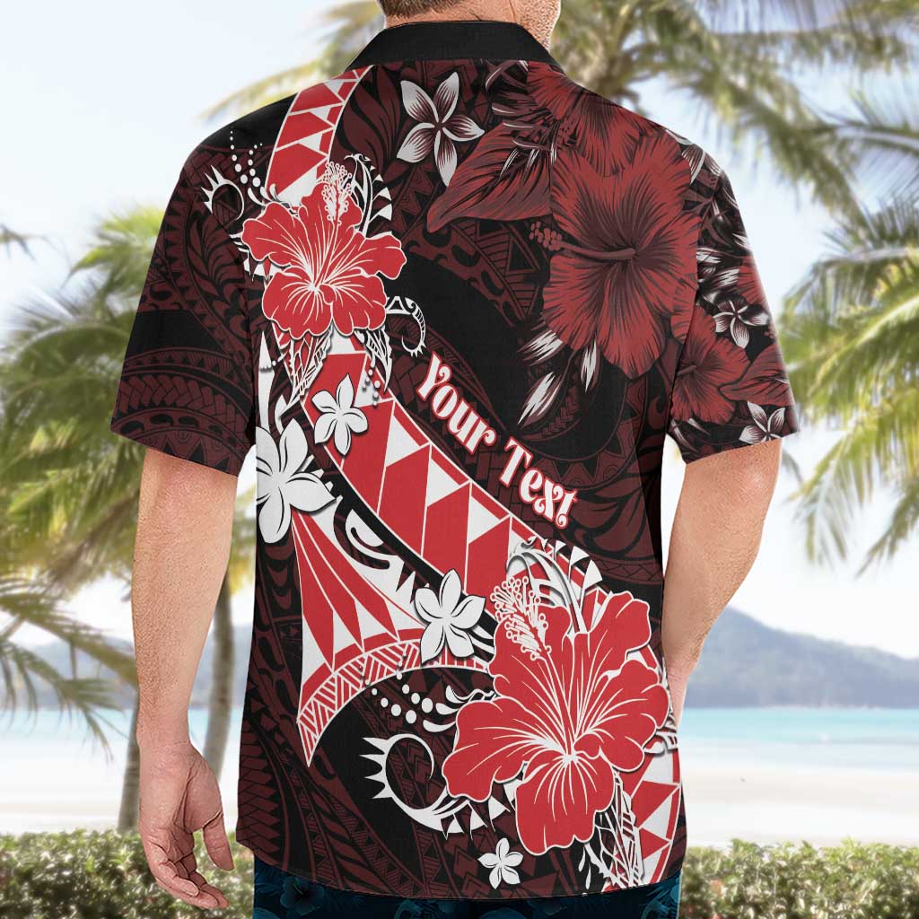 Personalised Hawaii Valentine Day Hawaiian Shirt Polynesian Hibiscus Art Style Red LT05 - Polynesian Pride