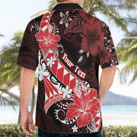 Personalised Hawaii Valentine Day Hawaiian Shirt Polynesian Hibiscus Art Style Red LT05 - Polynesian Pride