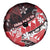 Hawaii Valentine Day Spare Tire Cover Polynesian Hibiscus Art Style Red