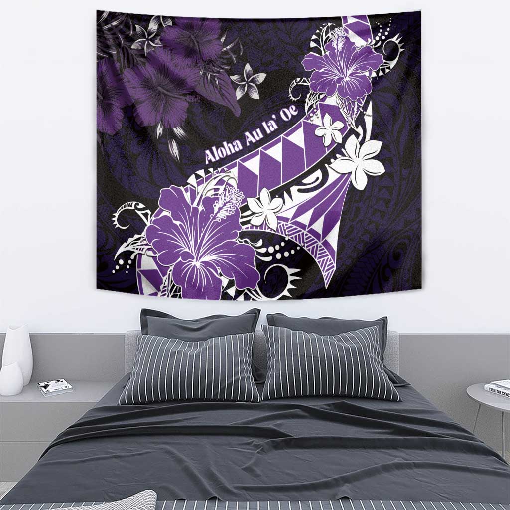 Hawaii Valentine Day Tapestry Polynesian Hibiscus Art Style Purple LT05 - Polynesian Pride