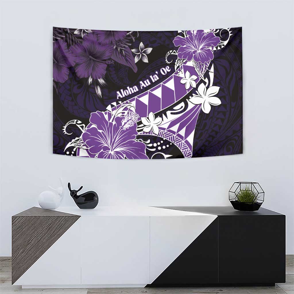 Hawaii Valentine Day Tapestry Polynesian Hibiscus Art Style Purple LT05 - Polynesian Pride