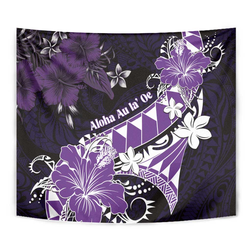 Hawaii Valentine Day Tapestry Polynesian Hibiscus Art Style Purple LT05 - Polynesian Pride