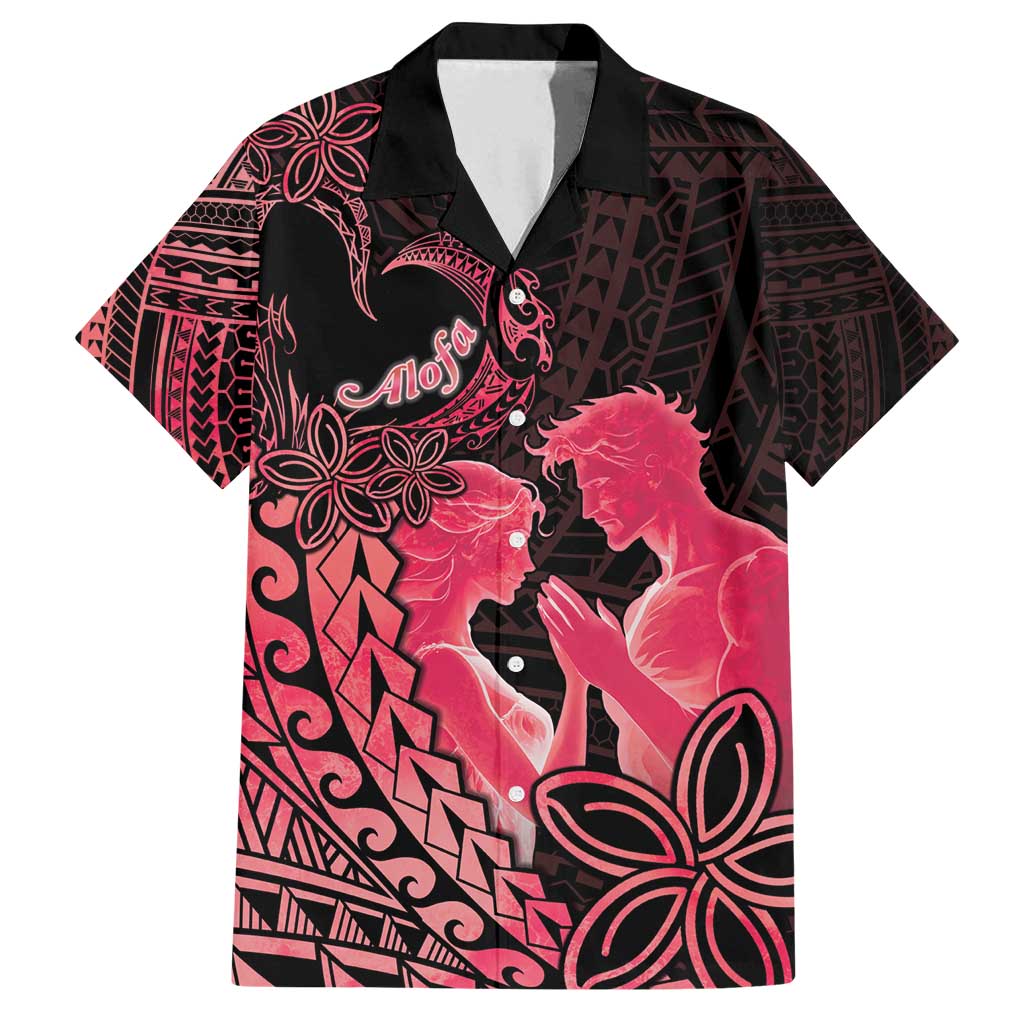 Alofa Samoa Valentine Red Family Matching Long Sleeve Bodycon Dress and Hawaiian Shirt Love Is The Greatest Thing LT05 Dad's Shirt - Short Sleeve Red - Polynesian Pride