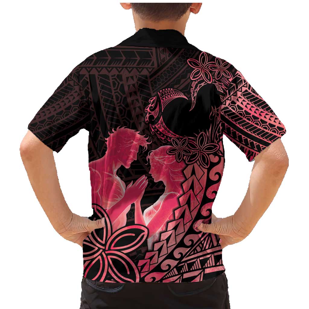Alofa Samoa Valentine Red Family Matching Mermaid Dress and Hawaiian Shirt Love Is The Greatest Thing LT05 - Polynesian Pride