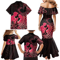 Alofa Samoa Valentine Red Family Matching Mermaid Dress and Hawaiian Shirt Love Is The Greatest Thing LT05 - Polynesian Pride