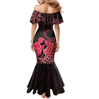 Alofa Samoa Valentine Red Family Matching Mermaid Dress and Hawaiian Shirt Love Is The Greatest Thing LT05 - Polynesian Pride