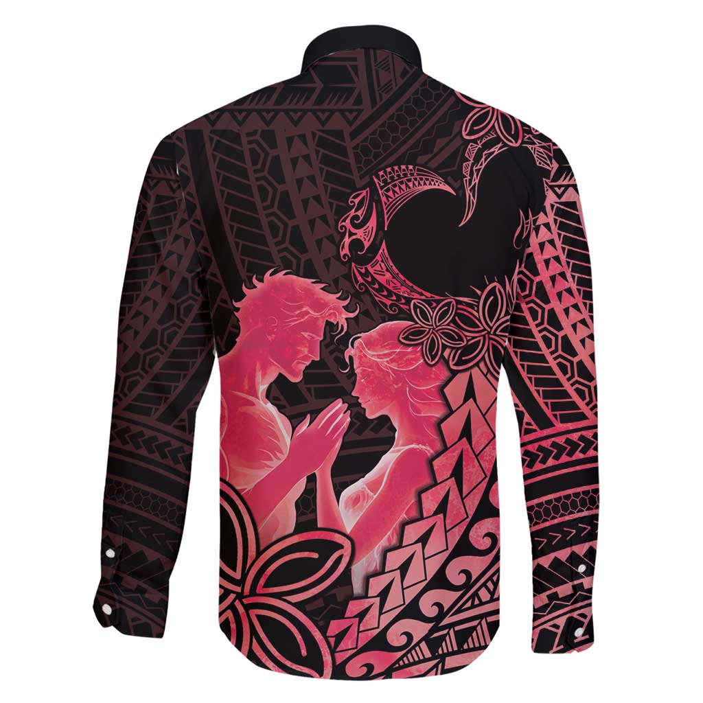 Alofa Samoa Valentine Red Family Matching Short Sleeve Bodycon Dress and Hawaiian Shirt Love Is The Greatest Thing LT05 - Polynesian Pride