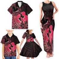Alofa Samoa Valentine Red Family Matching Tank Maxi Dress and Hawaiian Shirt Love Is The Greatest Thing LT05 - Polynesian Pride