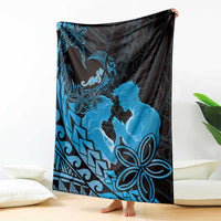 Alofa Samoa Valentine Blue Blanket Love Is The Greatest Thing