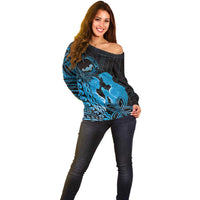 Alofa Samoa Valentine Blue Off Shoulder Sweater Love Is The Greatest Thing