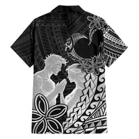 Alofa Samoa Valentine Black Family Matching Long Sleeve Bodycon Dress and Hawaiian Shirt Love Is The Greatest Thing LT05 - Polynesian Pride