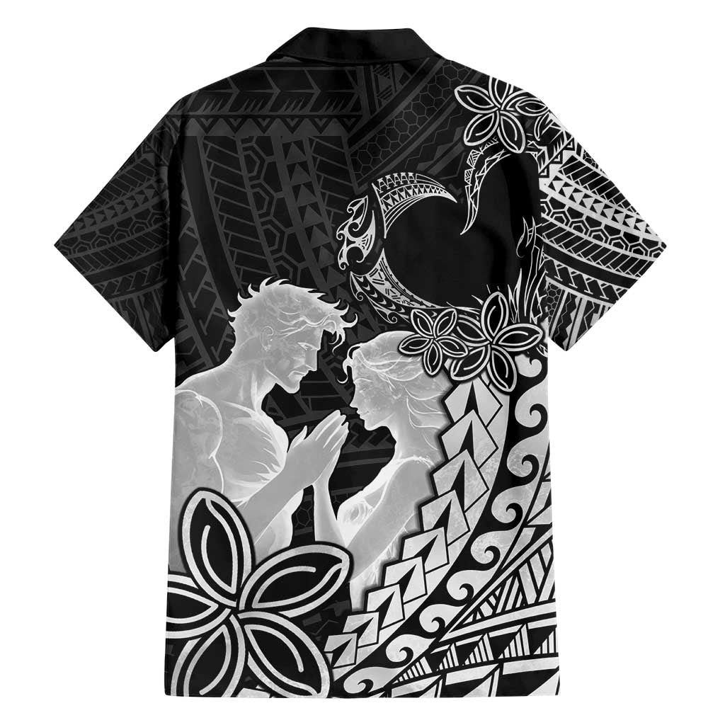 Alofa Samoa Valentine Black Family Matching Short Sleeve Bodycon Dress and Hawaiian Shirt Love Is The Greatest Thing LT05 - Polynesian Pride