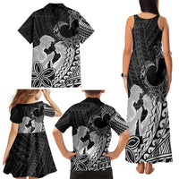 Alofa Samoa Valentine Black Family Matching Tank Maxi Dress and Hawaiian Shirt Love Is The Greatest Thing LT05 - Polynesian Pride