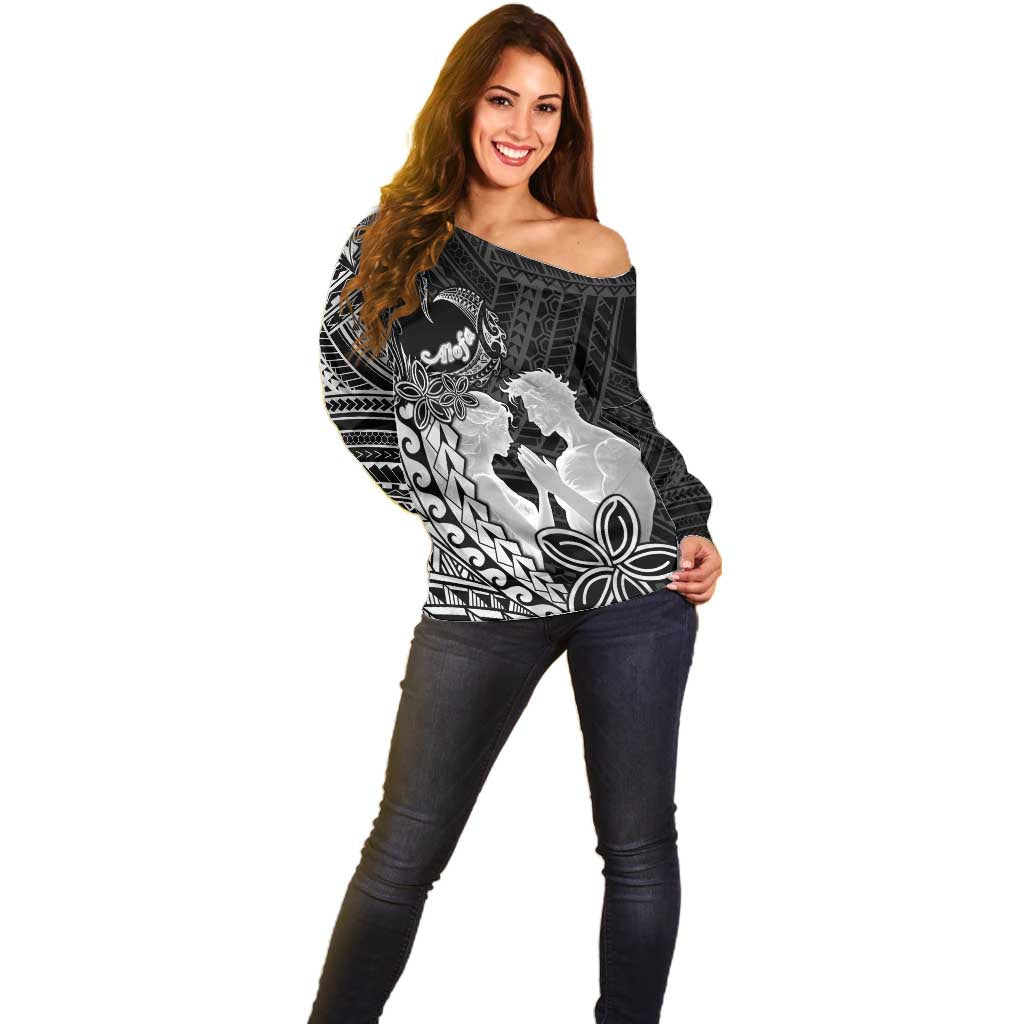 Alofa Samoa Valentine Black Off Shoulder Sweater Love Is The Greatest Thing