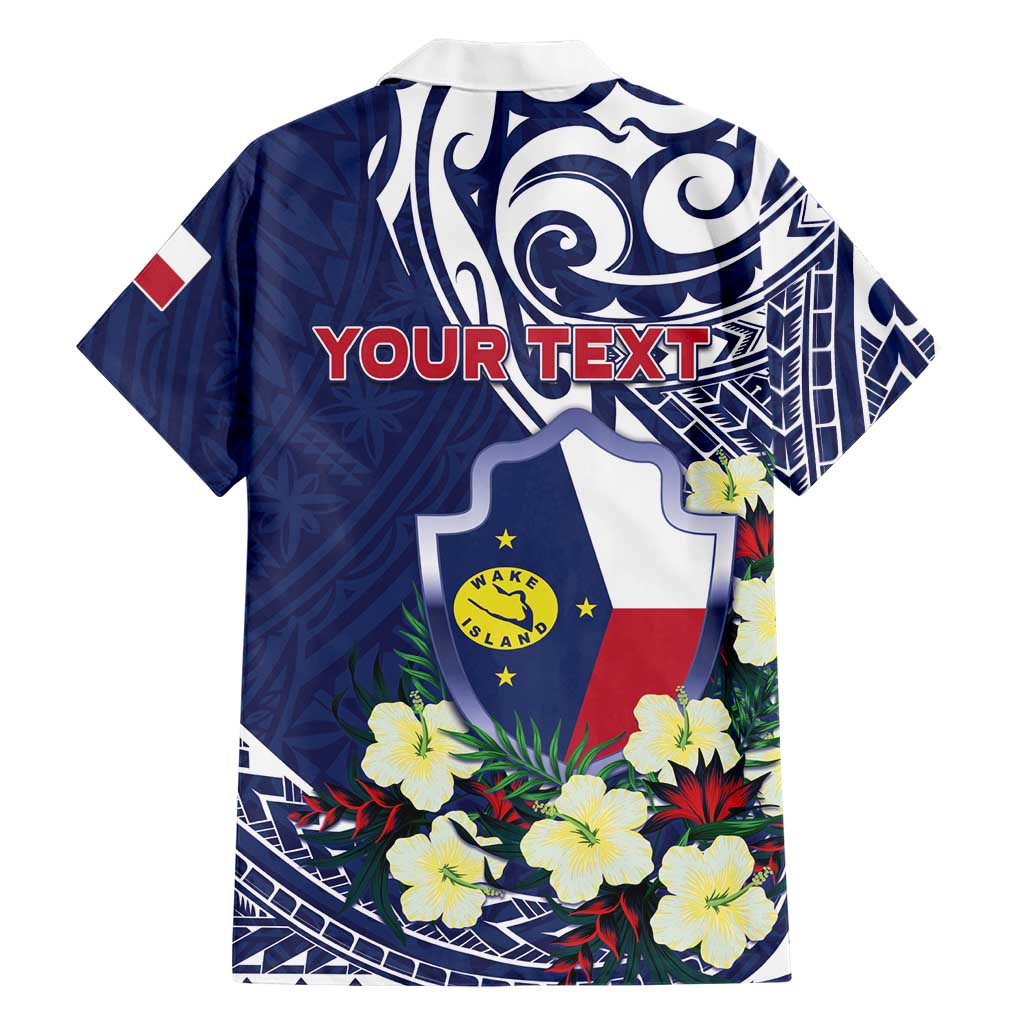 Personalised Wake Island Family Matching Mermaid Dress and Hawaiian Shirt Tribal Pattern With Hibiscus Flowers LT05 - Polynesian Pride