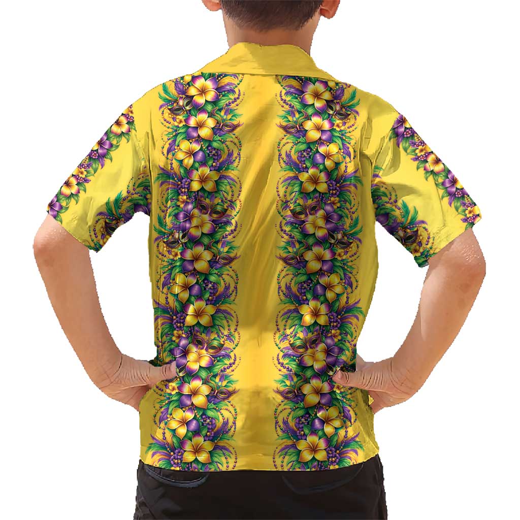 Aloha Hawaii Mardi Gras Family Matching Off Shoulder Maxi Dress and Hawaiian Shirt Gold Style