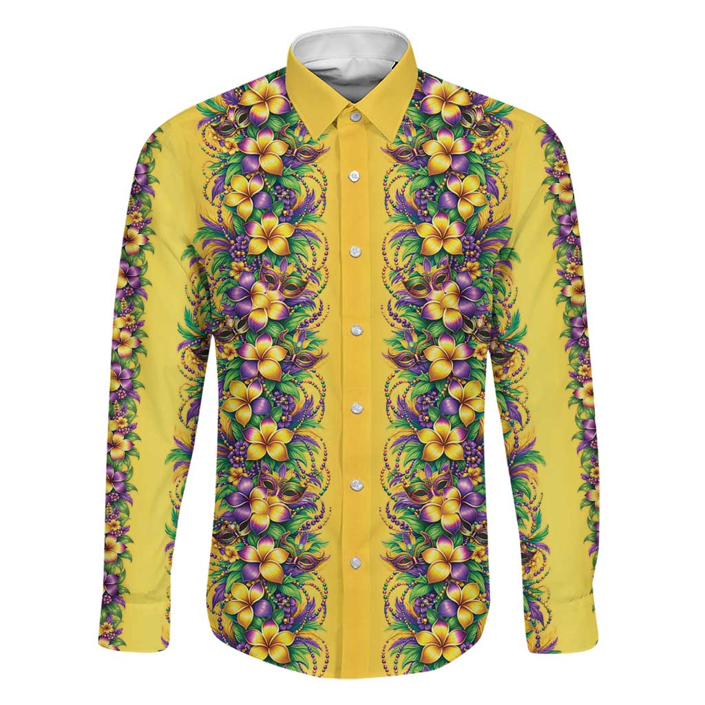 Aloha Hawaii Mardi Gras Family Matching Off Shoulder Short Dress and Hawaiian Shirt Gold Style