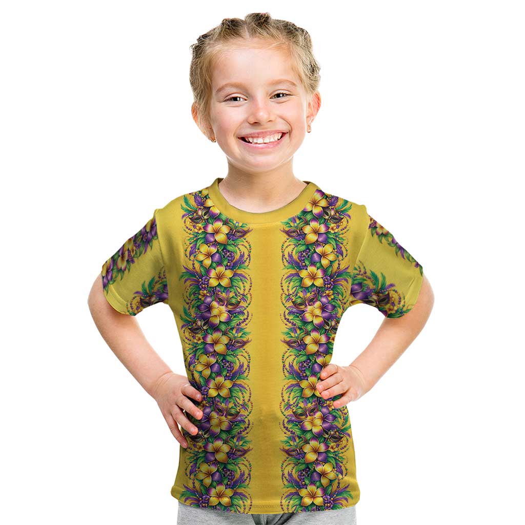 Aloha Hawaii Mardi Gras Kid T Shirt Gold Style