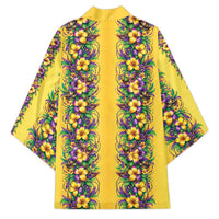 Aloha Hawaii Mardi Gras Kimono Gold Style