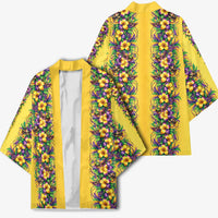 Aloha Hawaii Mardi Gras Kimono Gold Style