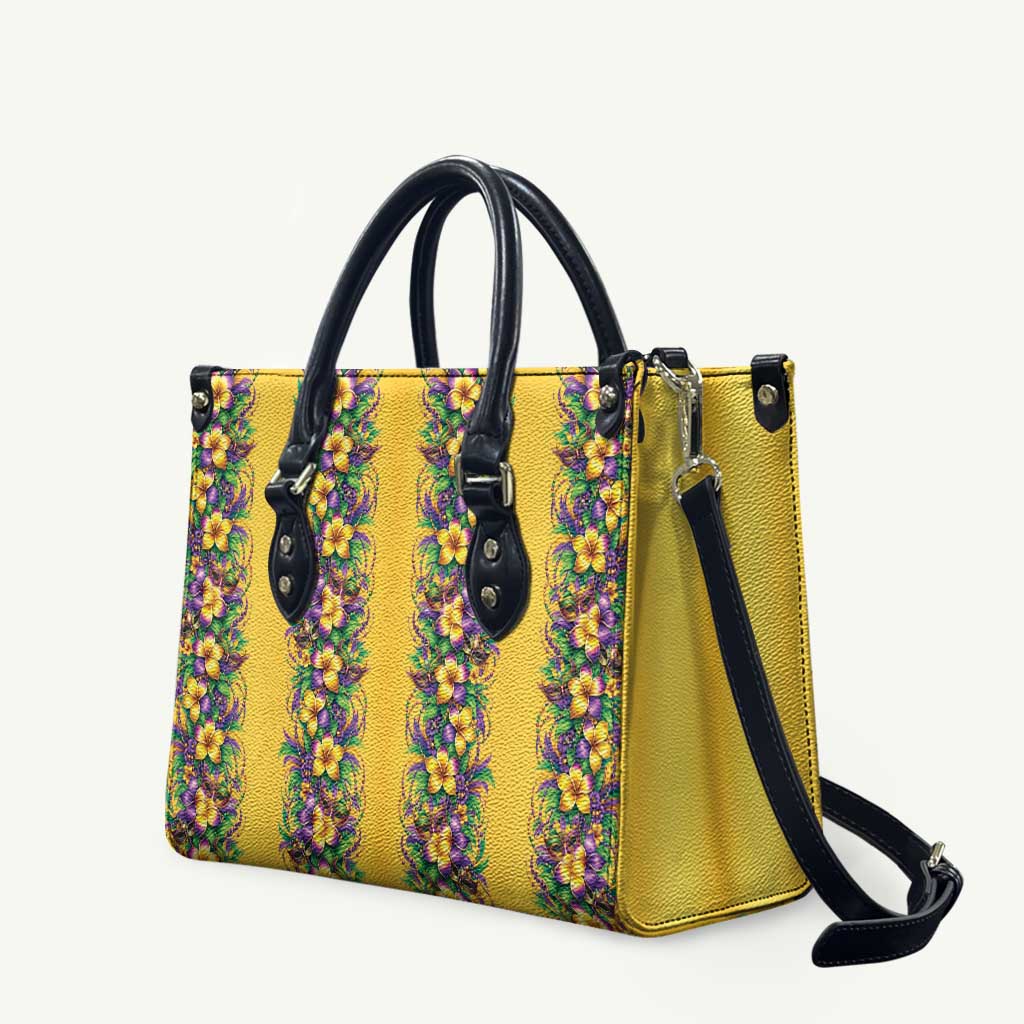 Aloha Hawaii Mardi Gras Leather Bag Gold Style