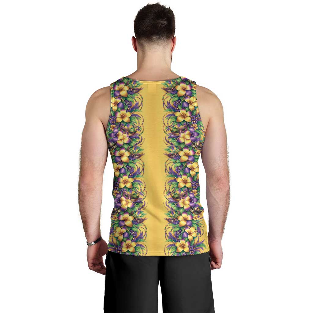 Aloha Hawaii Mardi Gras Men Tank Top Gold Style