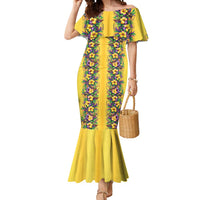 Aloha Hawaii Mardi Gras Mermaid Dress Gold Style