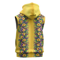 Aloha Hawaii Mardi Gras Sleeveless Hoodie Gold Style