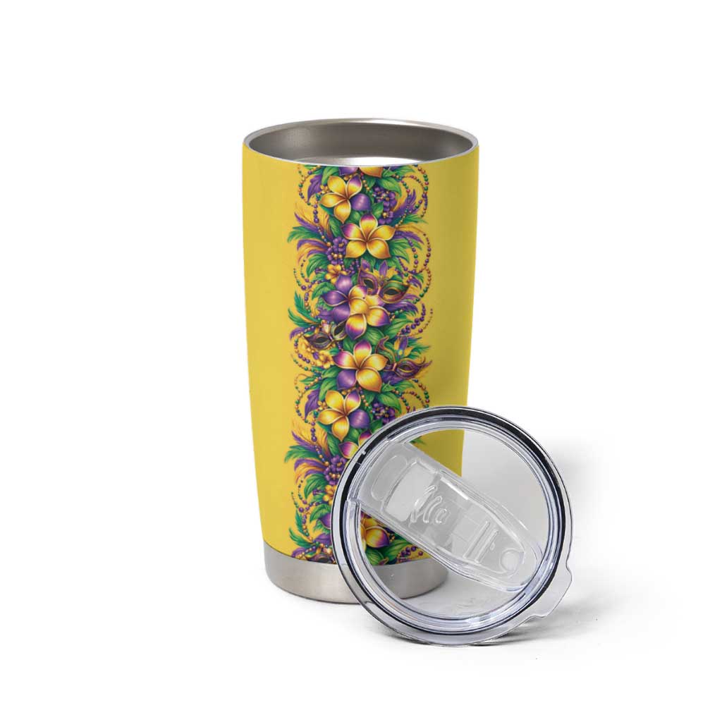 Aloha Hawaii Mardi Gras Tumbler Cup Gold Style