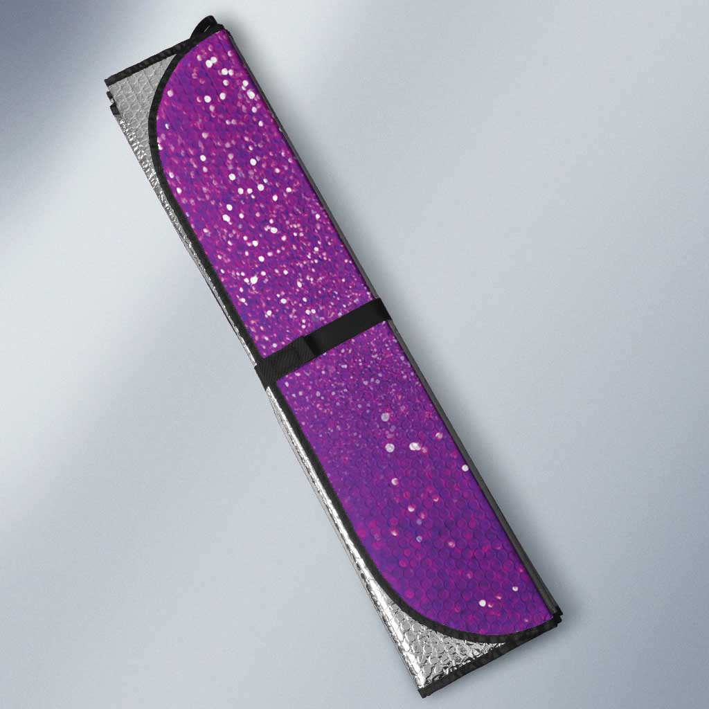 Hawaii Mardi Gras Auto Sun Shade Plumeria Lei Beads Glitter Style