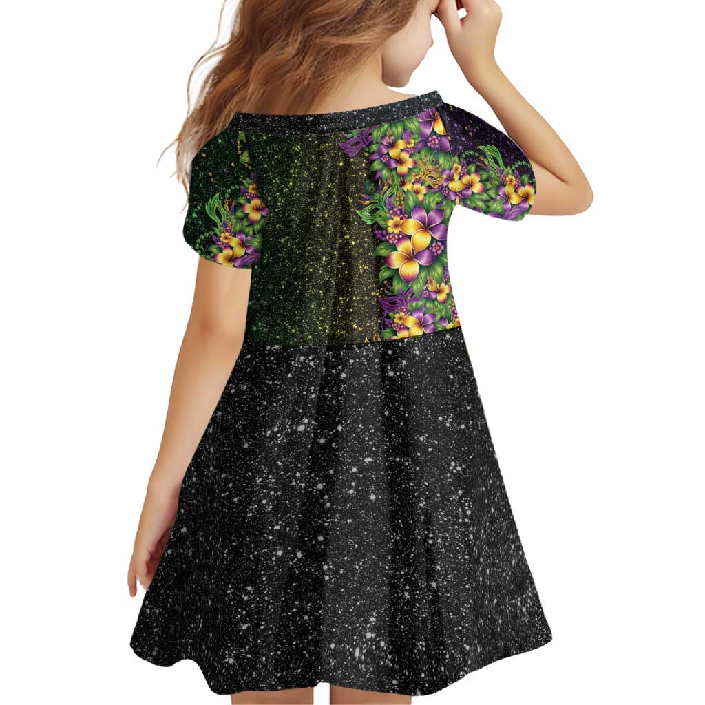 Hawaii Mardi Gras Family Matching Off Shoulder Maxi Dress and Hawaiian Shirt Tropical Flowers Glitter Style LT05 - Polynesian Pride