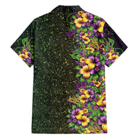 Hawaii Mardi Gras Family Matching Tank Maxi Dress and Hawaiian Shirt Tropical Flowers Glitter Style LT05 - Polynesian Pride