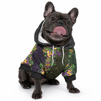 Hawaii Mardi Gras Pet Hoodie Tropical Flowers Glitter Style LT05 - Polynesian Pride