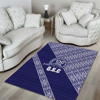 Tonga Queen Salote College Area Rug 100 Years Anniversary Navy Color
