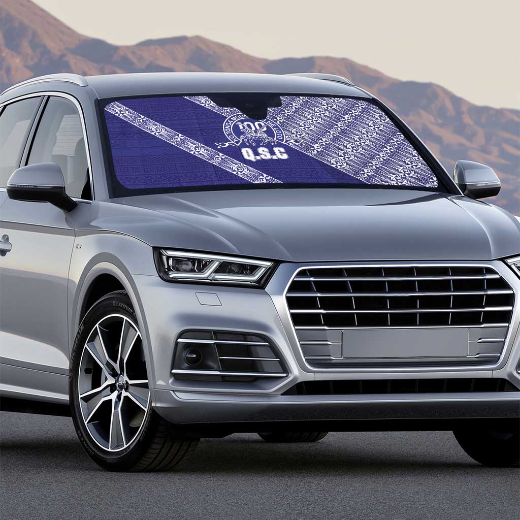 Tonga Queen Salote College Auto Sun Shade 100 Years Anniversary Navy Color