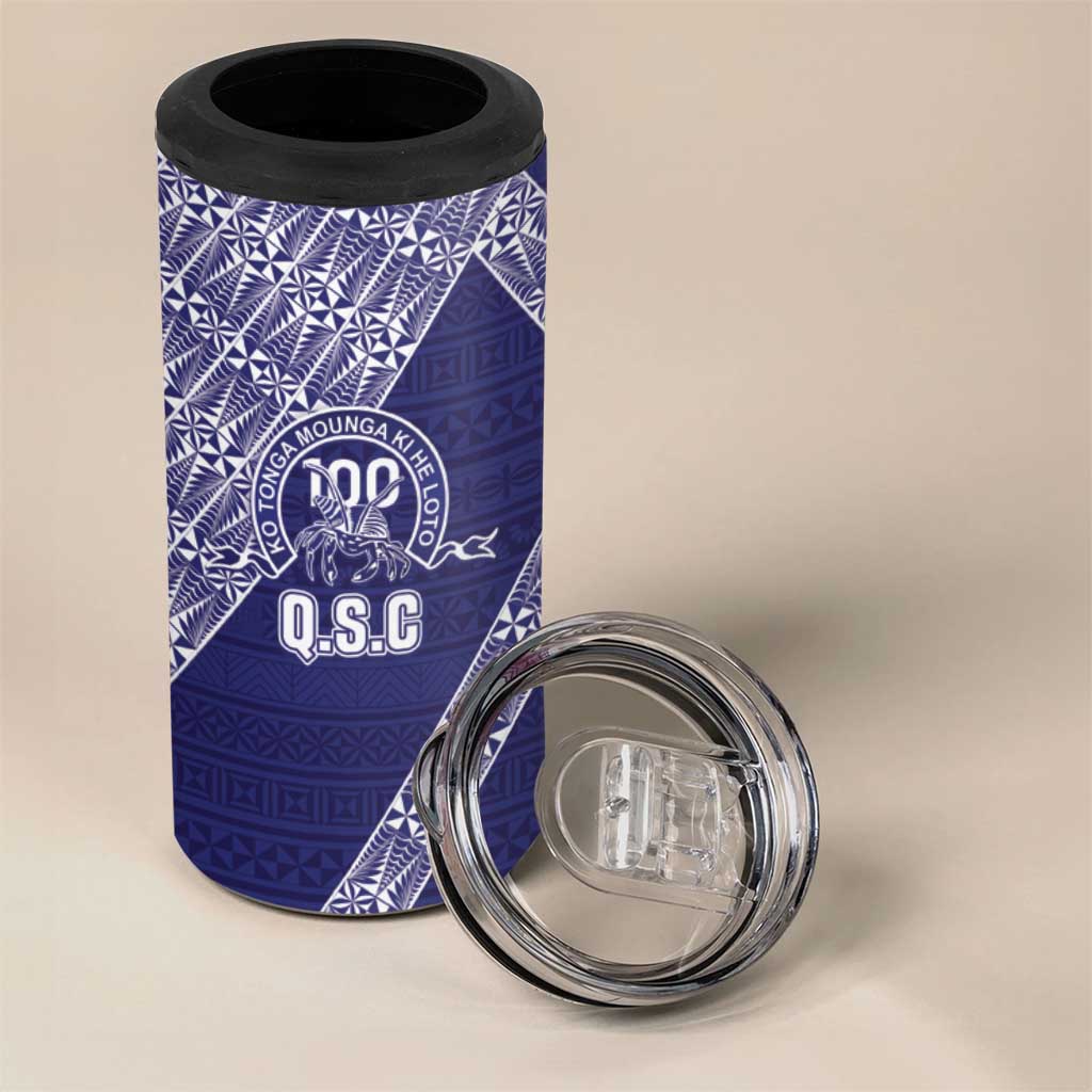 Tonga Queen Salote College 4 in 1 Can Cooler Tumbler 100 Years Anniversary Navy Color