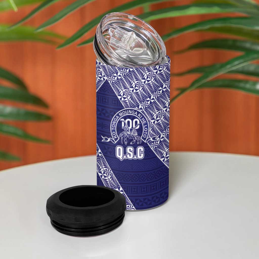 Tonga Queen Salote College 4 in 1 Can Cooler Tumbler 100 Years Anniversary Navy Color