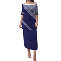 Tonga Queen Salote College Family Matching Puletasi and Hawaiian Shirt 100 Years Anniversary Navy Color LT05 Mom's Dress Navy - Polynesian Pride