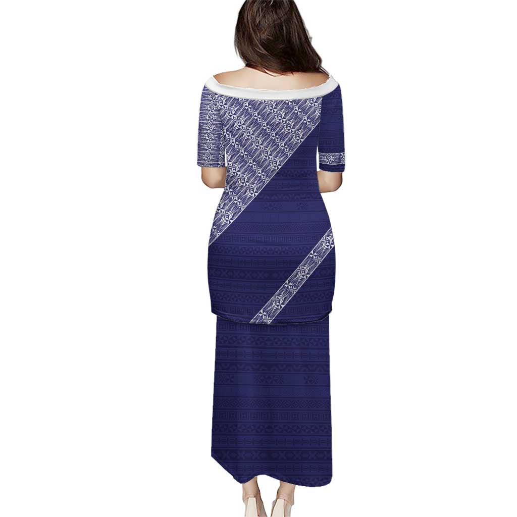 Tonga Queen Salote College Family Matching Puletasi and Hawaiian Shirt 100 Years Anniversary Navy Color LT05 - Polynesian Pride
