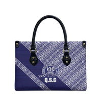 Tonga Queen Salote College Leather Bag 100 Years Anniversary Navy Color
